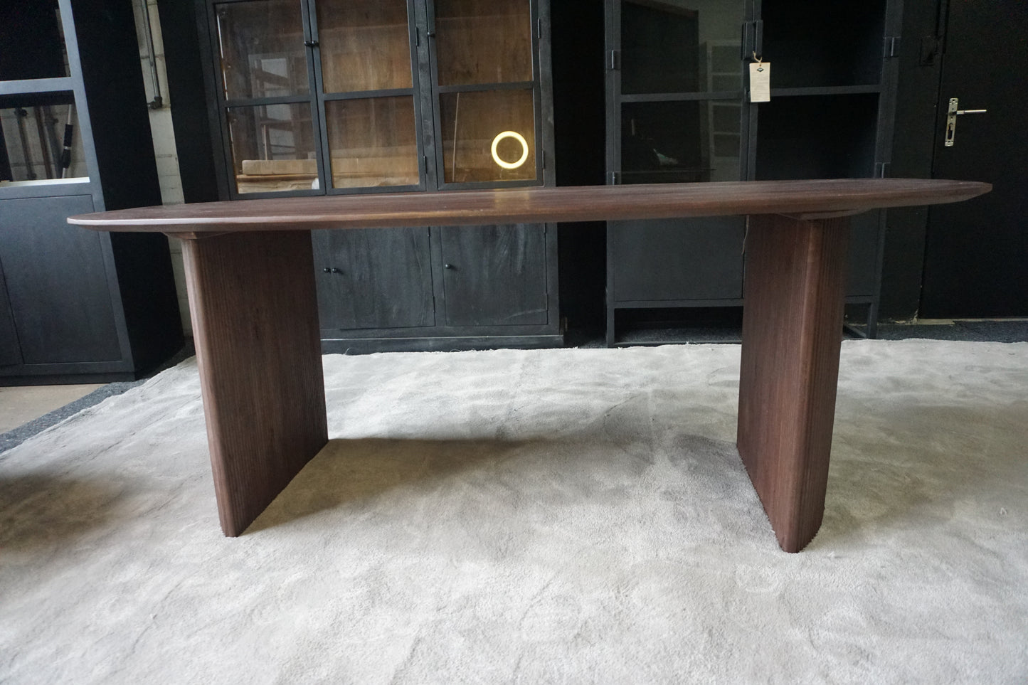 Eettafel Ovaal Bruin 200cm - Mangohout (Showmodel)