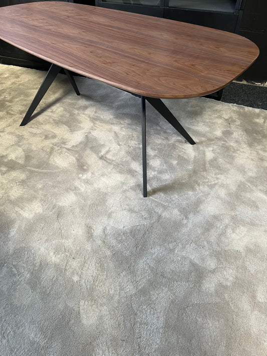 Eettafel organisch bruin 180cm - Fineer (Showmodel)