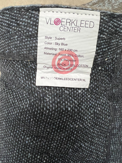 Vloerkleed superb sky blue 160x230cm