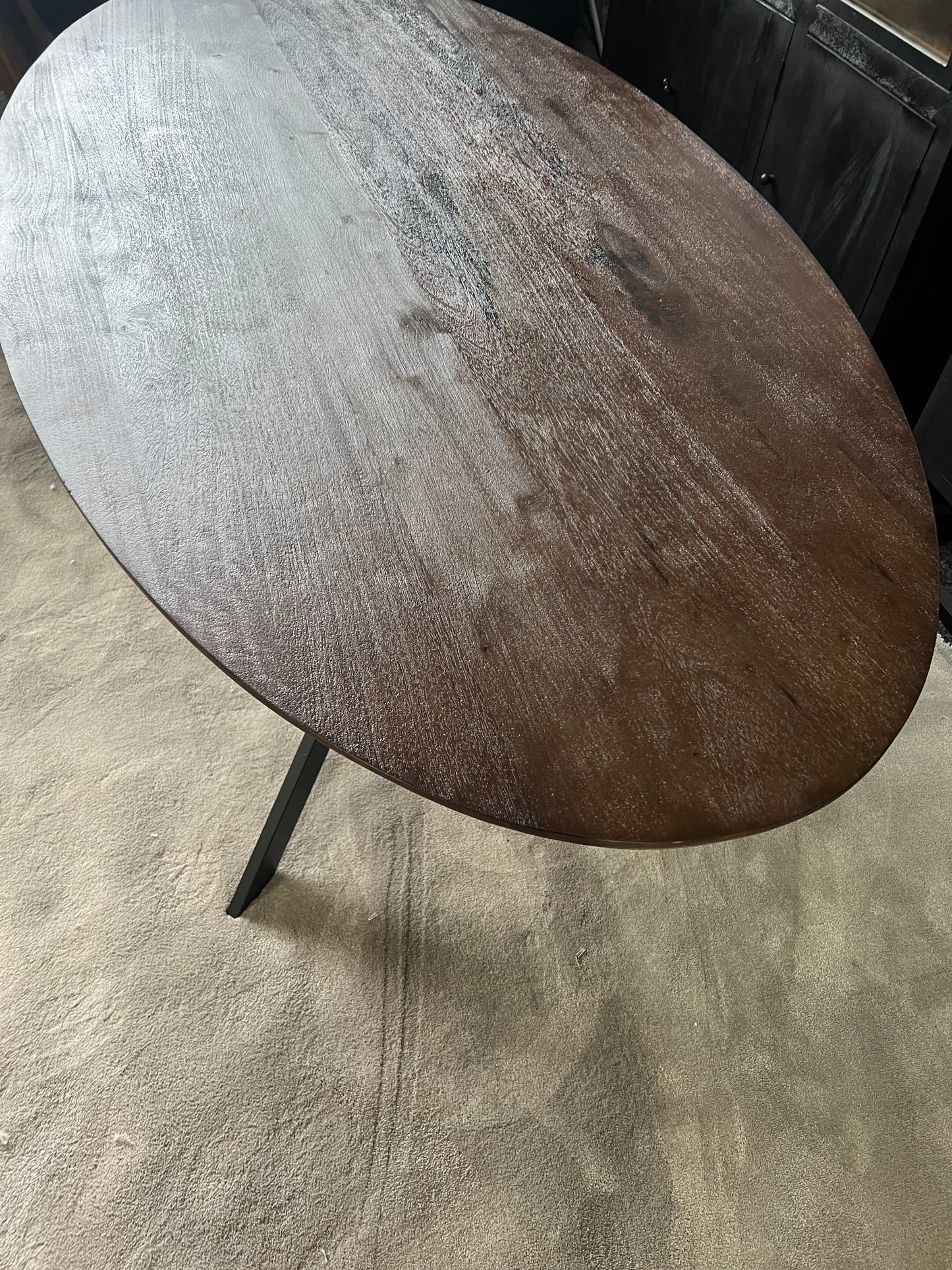 Eettafel ovaal bruin - mangohout 200cm (Showmodel)