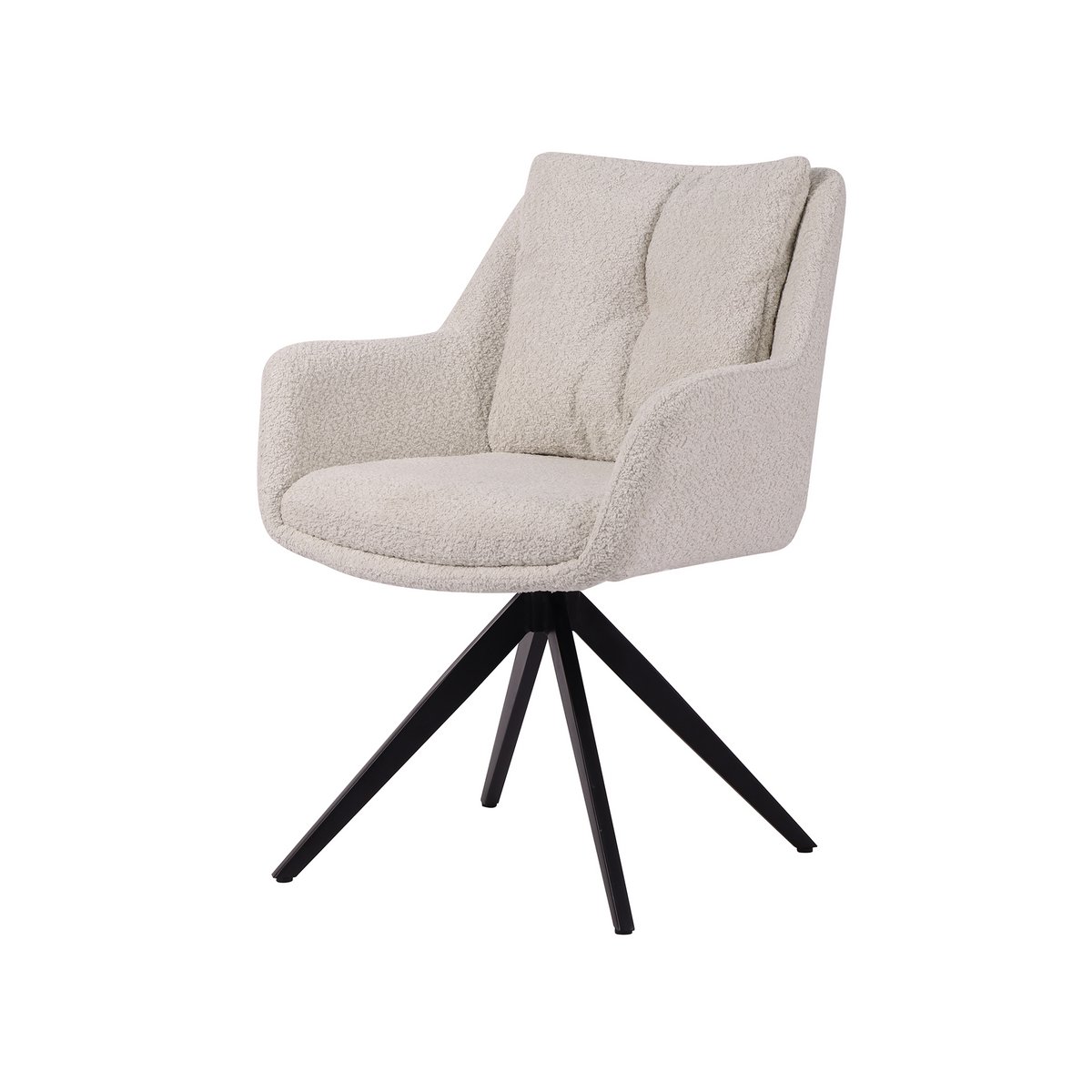 Bouclé Draaifauteuil – 360° Comfortabele Stoel met Luxe Design