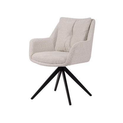 Bouclé Draaifauteuil – 360° Comfortabele Stoel met Luxe Design