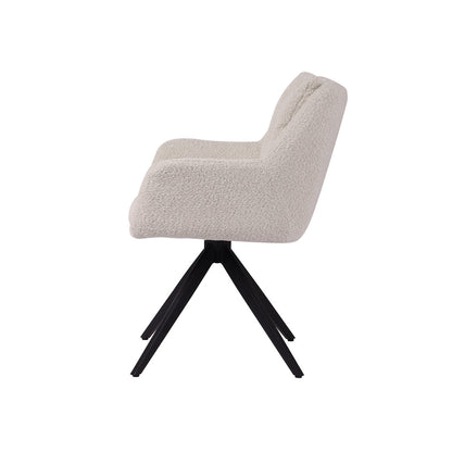 Bouclé Draaifauteuil – 360° Comfortabele Stoel met Luxe Design