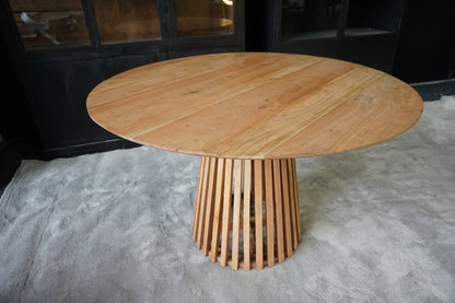 Eettafel Naturel Rond 120 cm – Acaciahout (Showmodel)