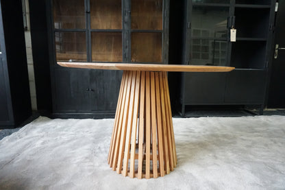Eettafel Naturel Rond 120 cm – Acaciahout (Showmodel)