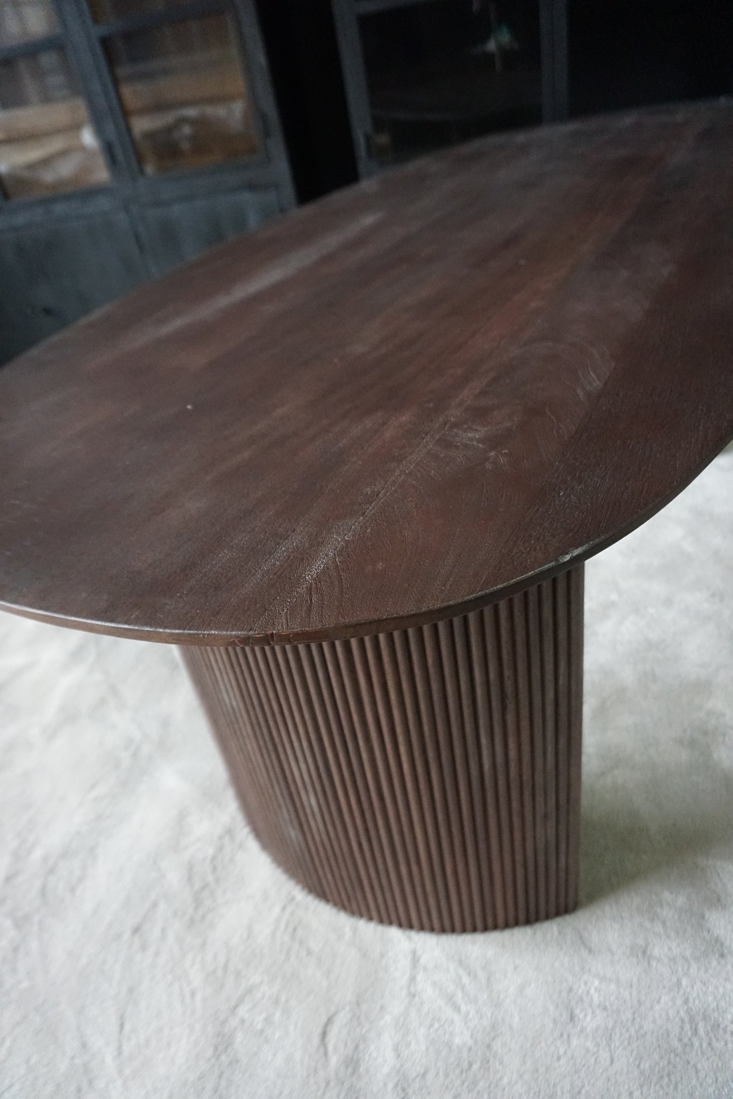 Eettafel Ovaal Bruin 240cm – Mangohout (Showmodel)