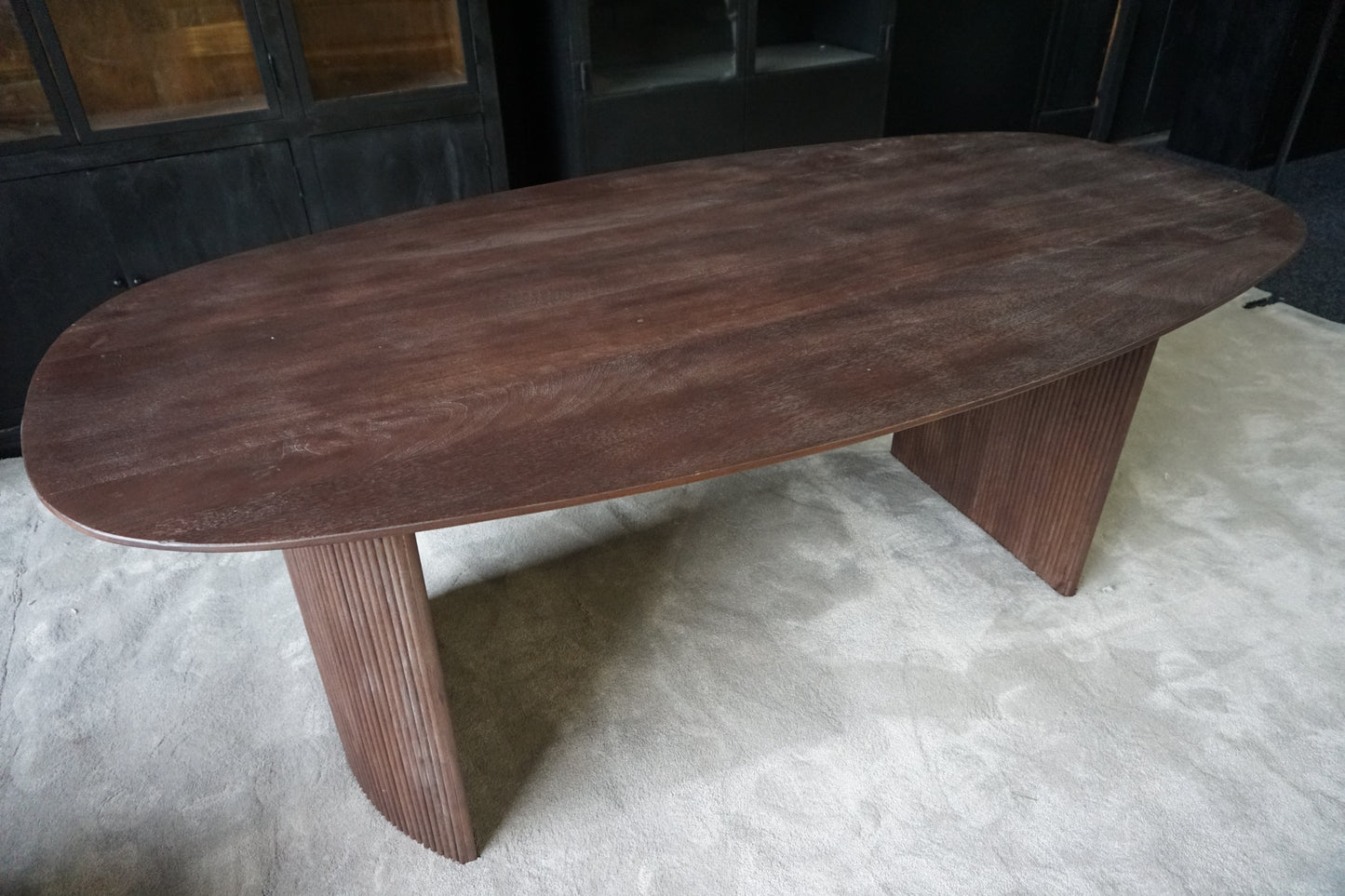 Eettafel Ovaal Bruin 240cm – Mangohout (Showmodel)