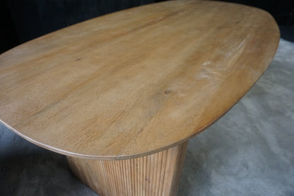 Eettafel Mangohout Ovaal Naturel 180cm