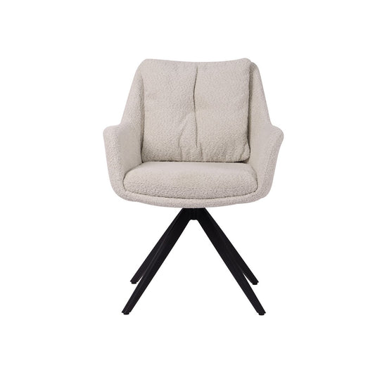Bouclé Draaifauteuil – 360° Comfortabele Stoel met Luxe Design